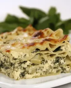 White Spinach Artichoke Lasagna