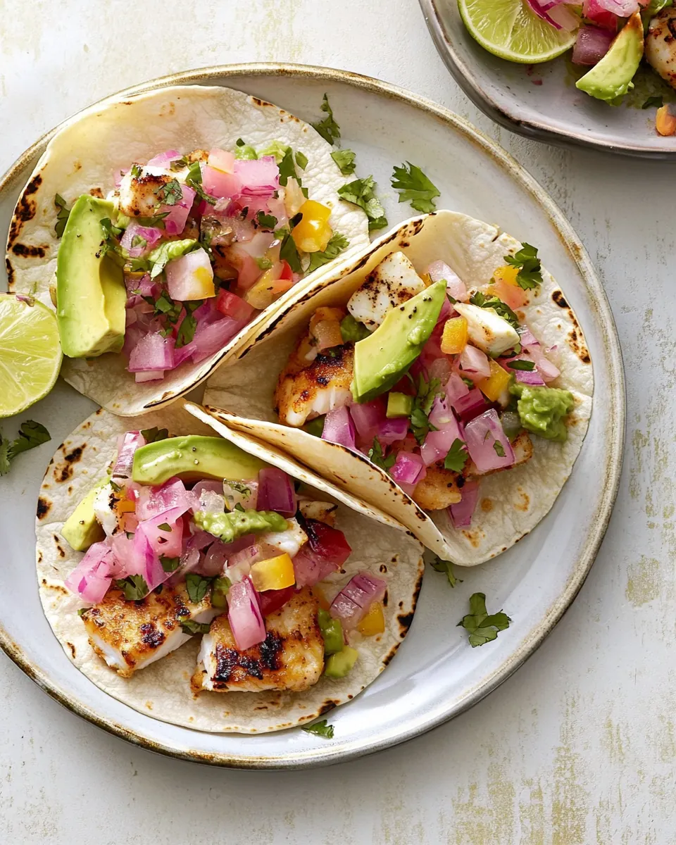 Whitefish and Crispy Avocado Tacos