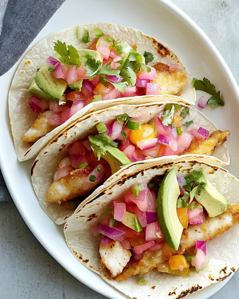 Whitefish and Crispy Avocado Tacos