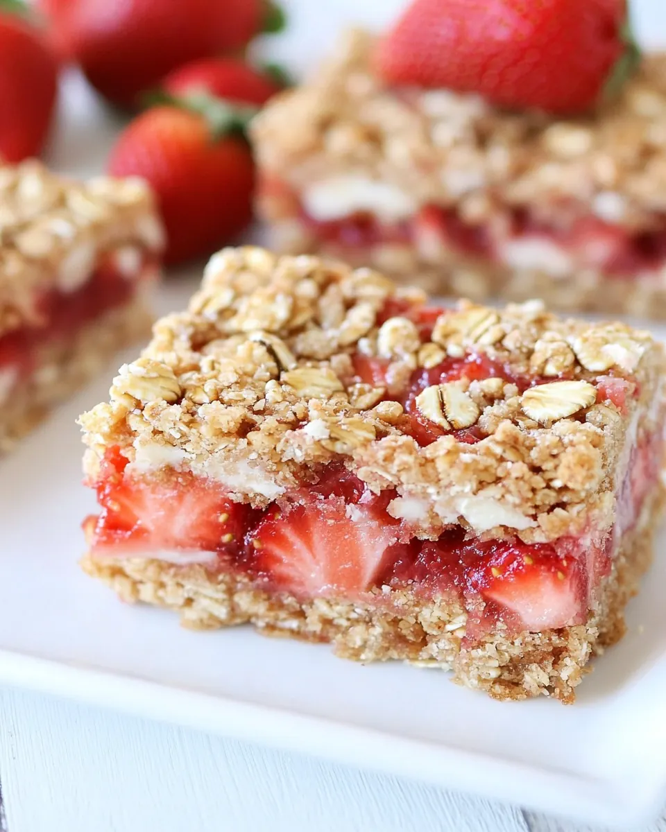 Whole Grain Strawberry Breakfast Bars