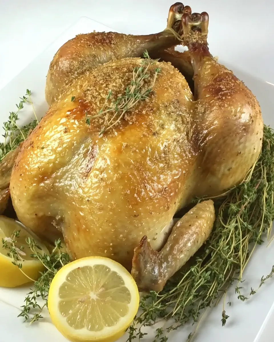 Whole Roast Chicken with Lemon Thyme