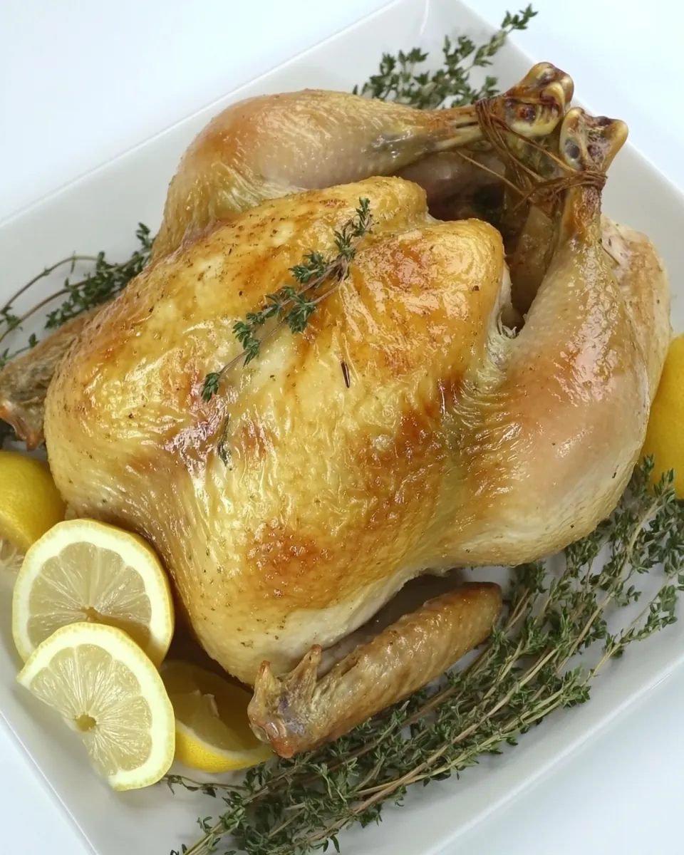Whole Roast Chicken with Lemon Thyme