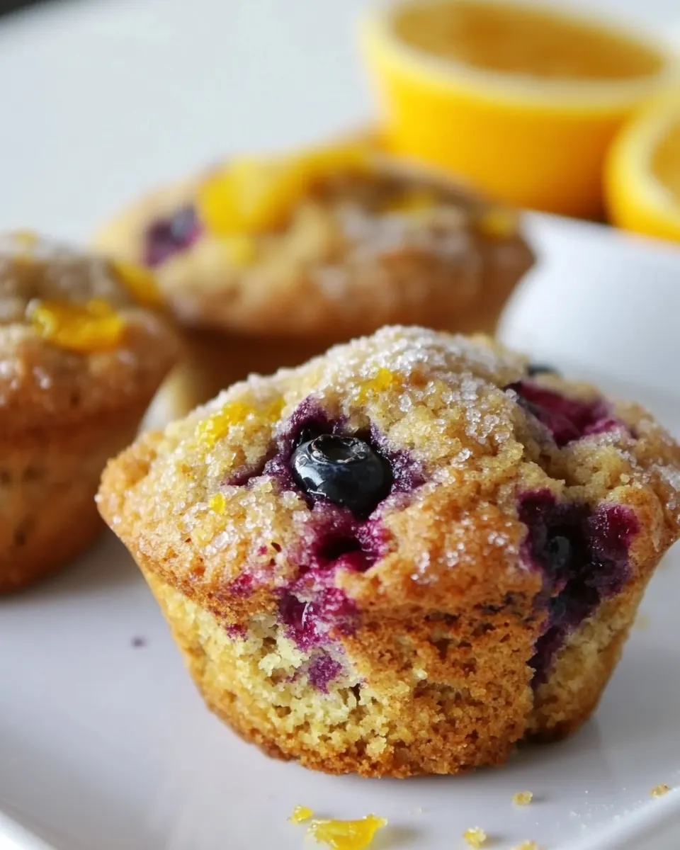 Whole Wheat Orange Blueberry Muffins