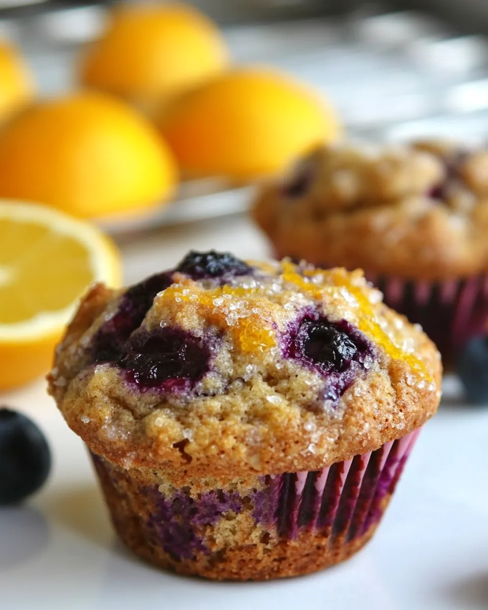 Whole Wheat Orange Blueberry Muffins