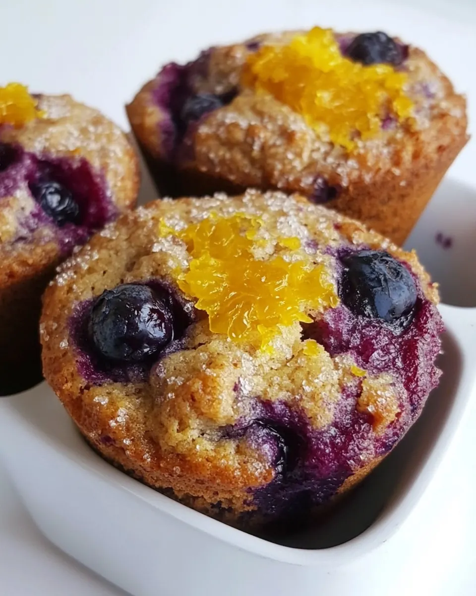 Whole Wheat Orange Blueberry Muffins