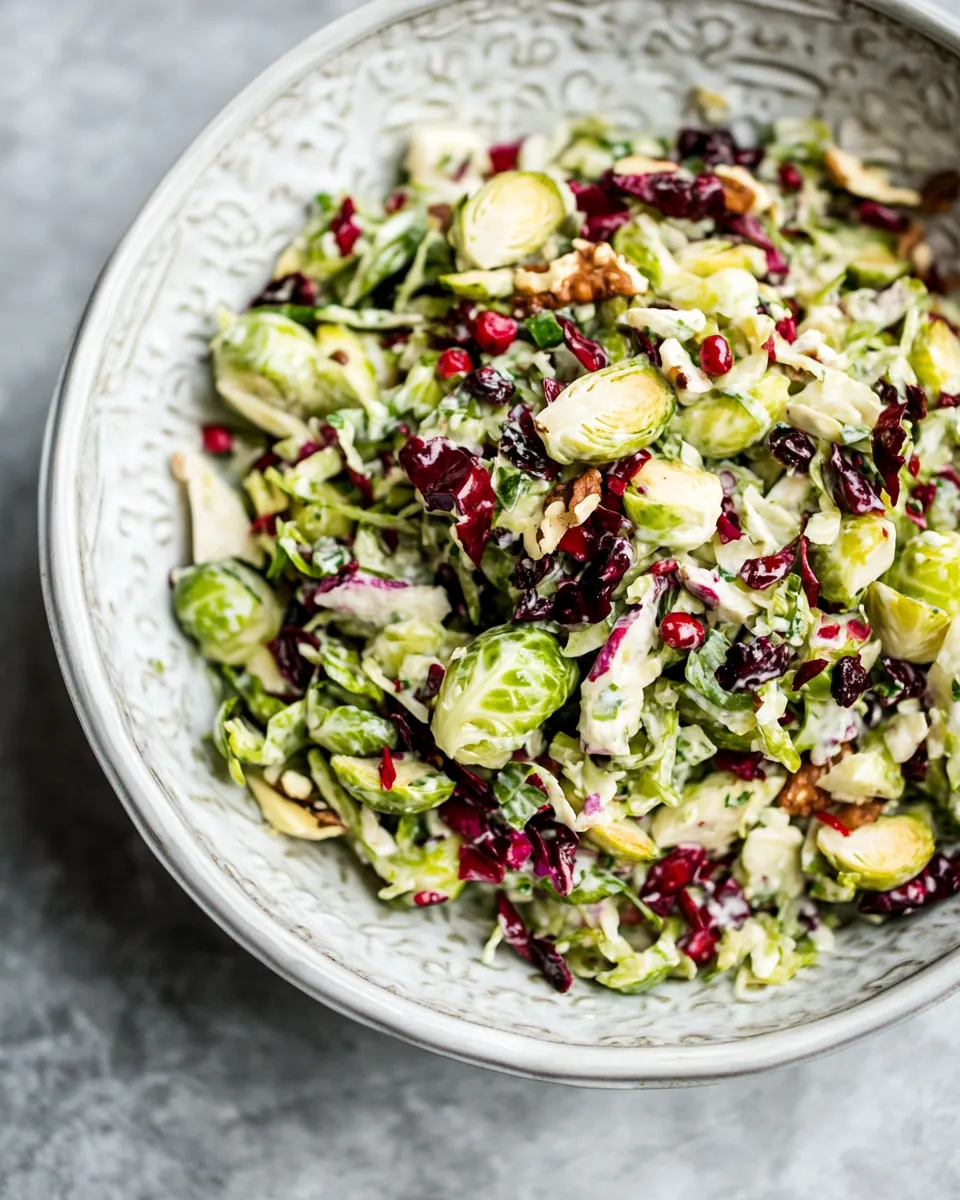 Winter Brussels Sprouts Slaw