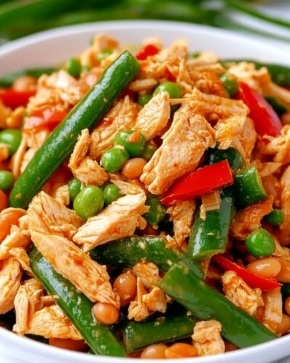 Yam Tua Poo Thai Chicken and Bean Salad