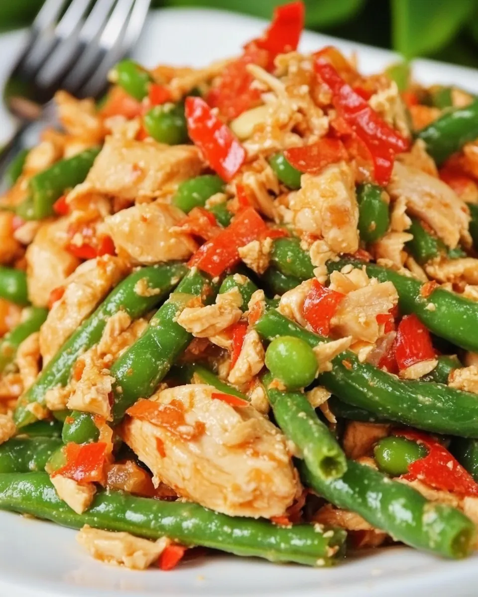 Yam Tua Poo Thai Chicken and Bean Salad