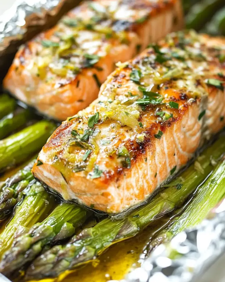 Baked Lemon Salmon and Asparagus Foil Pack